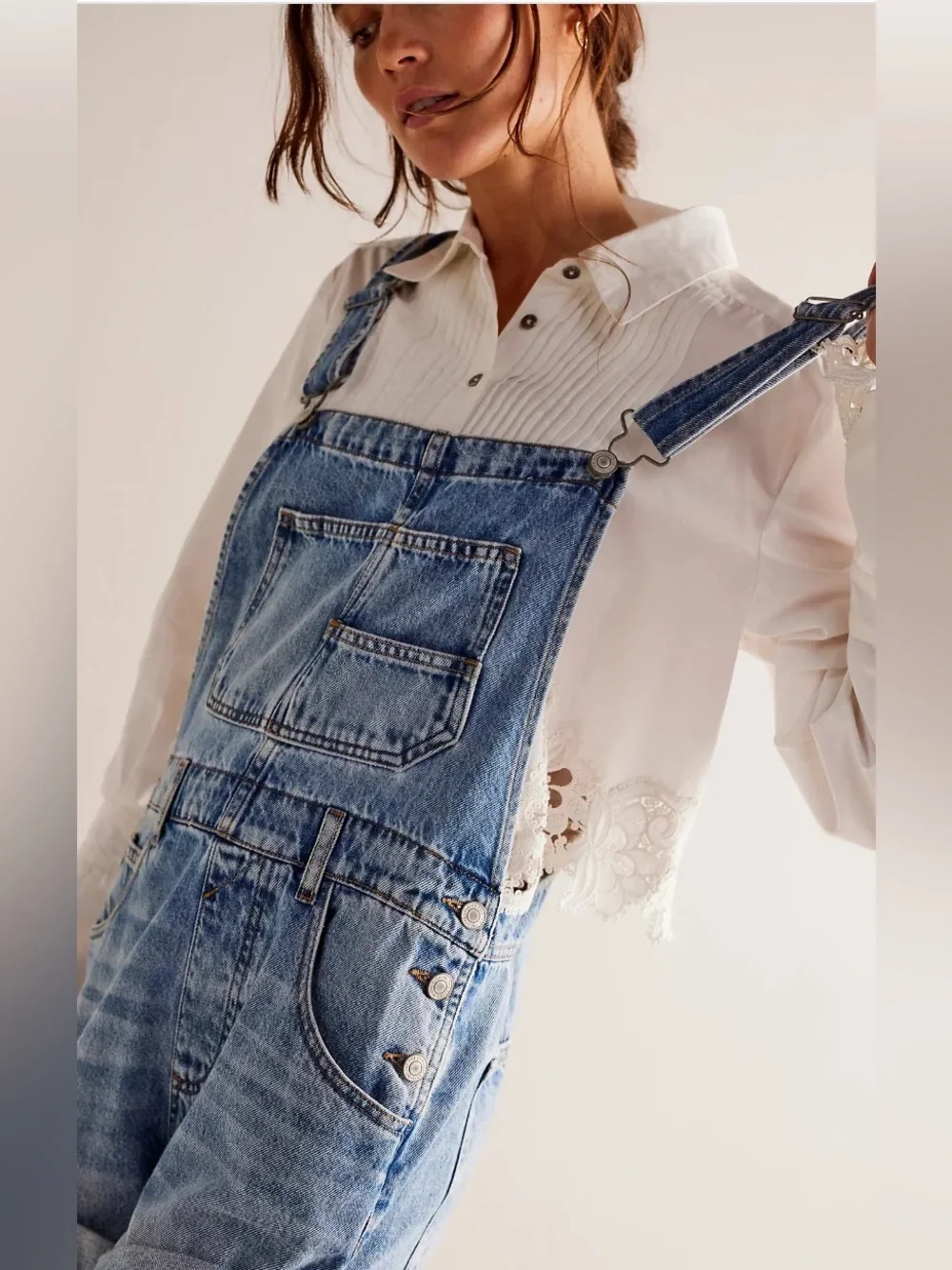Free people Ziggy shortall overalls